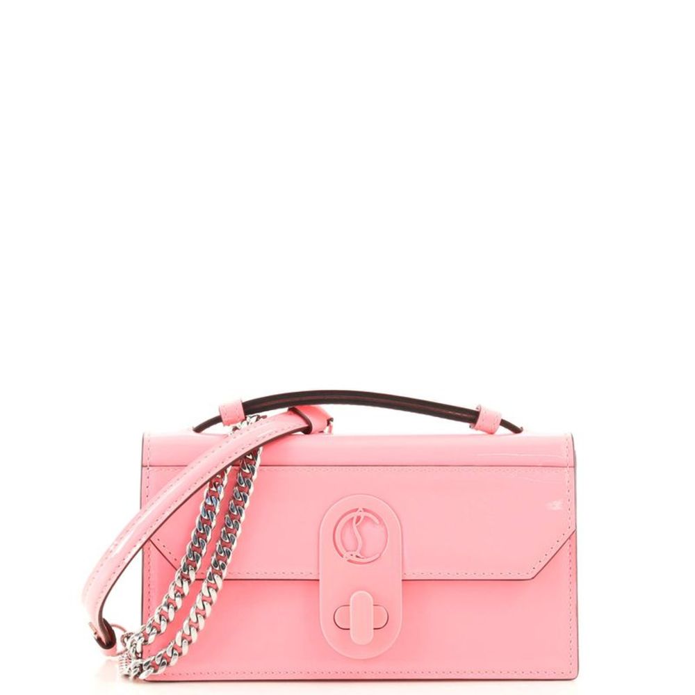 Christian Louboutin Elisa Baguette Bag Patent Small Pink